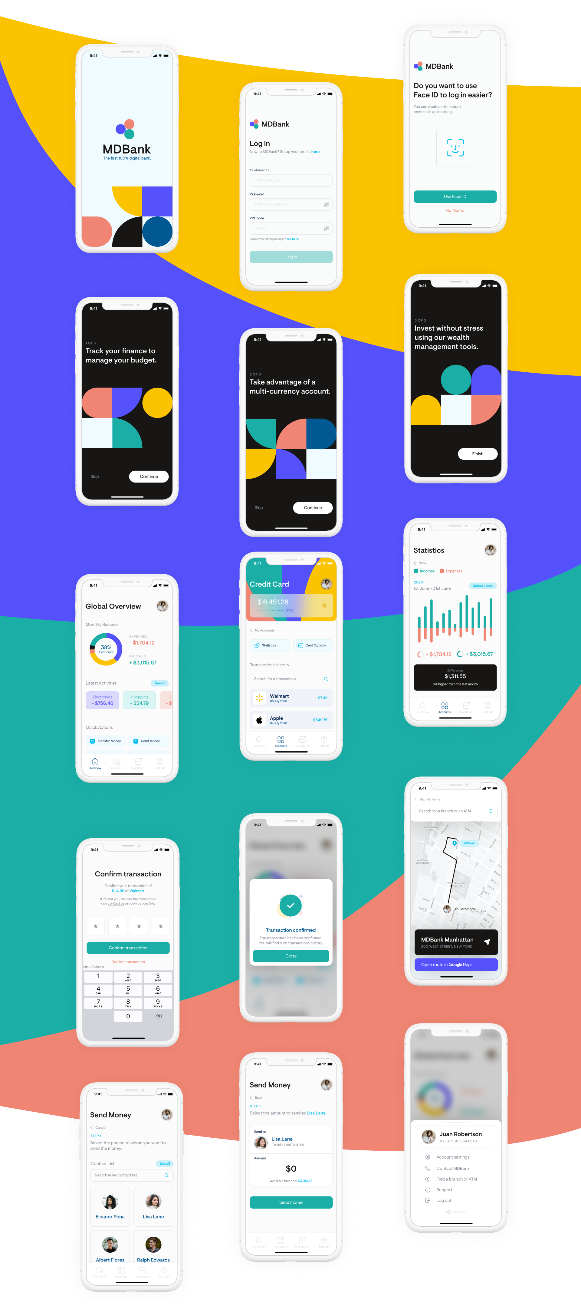 Interface utilisateur de MDBank