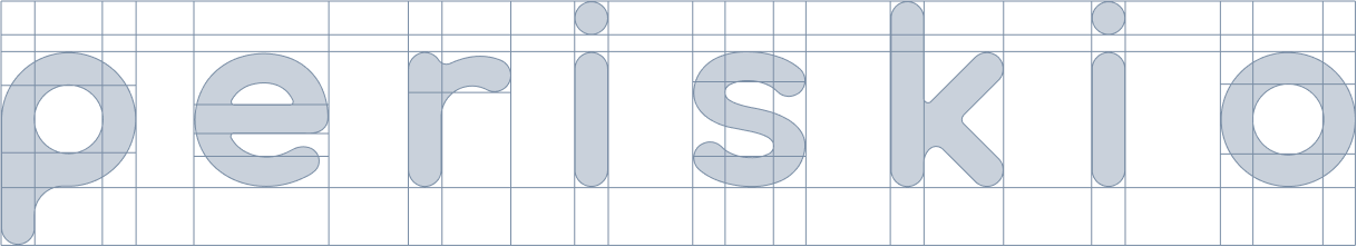 Aperçu de la typographie du logo Periskio
